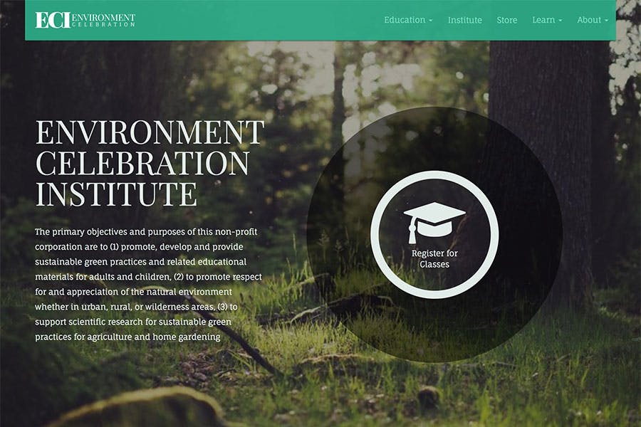 Environment Celebration Institute Website Design